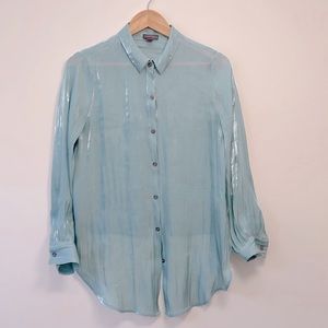 Vince Camuto Women’s Tie waist Iridescent Blouse size Small